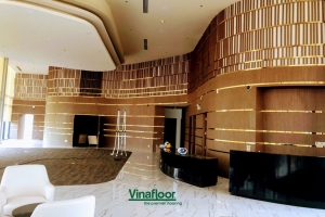 Công trình thảm trải sàn skywalk 03 và 06 sàn giao dịch Nam Long - Long An